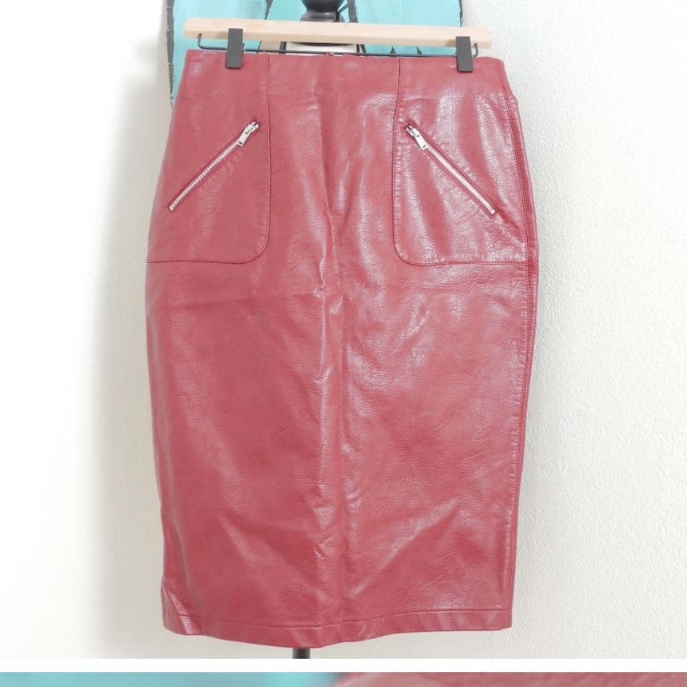 ZARA SKIRT PRETEND LEATHER